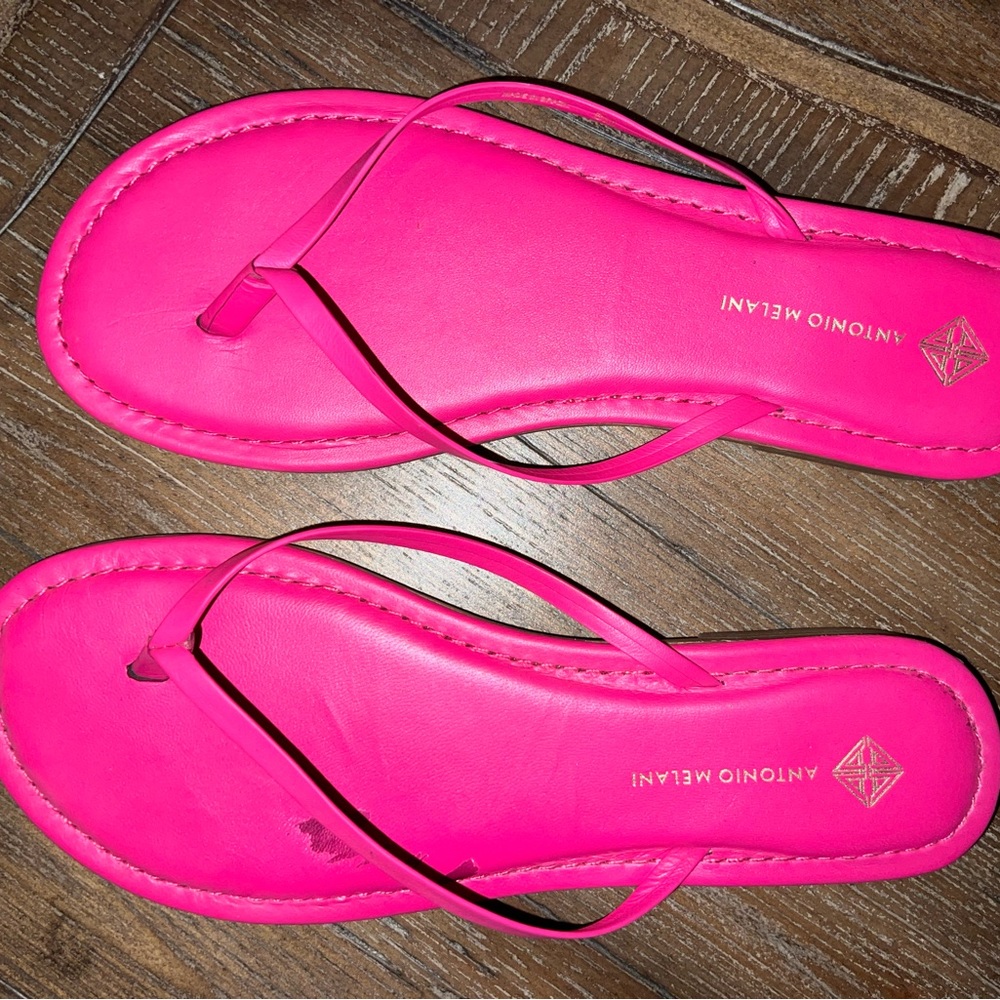 ANTONIO MELANI Hot Pink Flip Flop Sandals
